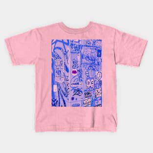 Pink Street Art Graffiti NYC Tags Kids T-Shirt